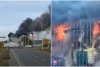 Incendiu în Bragadiru. Nor uriaş de fum şi pericol de explozie, după ce un service auto a luat foc 871156