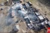 Imagini din dronă cu amploarea dezastrului de la Ferma Dacilor din Tohani, pensiunea mistuită de flăcări în a doua zi de Crăciun 877450