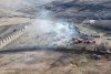 Imagini din dronă cu amploarea dezastrului de la Ferma Dacilor din Tohani, pensiunea mistuită de flăcări în a doua zi de Crăciun 877451