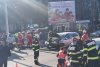Accident între o ambulanță și două mașini, lângă Mall Plazza, în București! Autospeciala a fost răsturnată pe șosea 878696