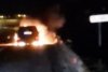Mașină cuprinsă de flăcări, pe Autostrada A4. Șoferul s-a salvat în ultima clipă 897463