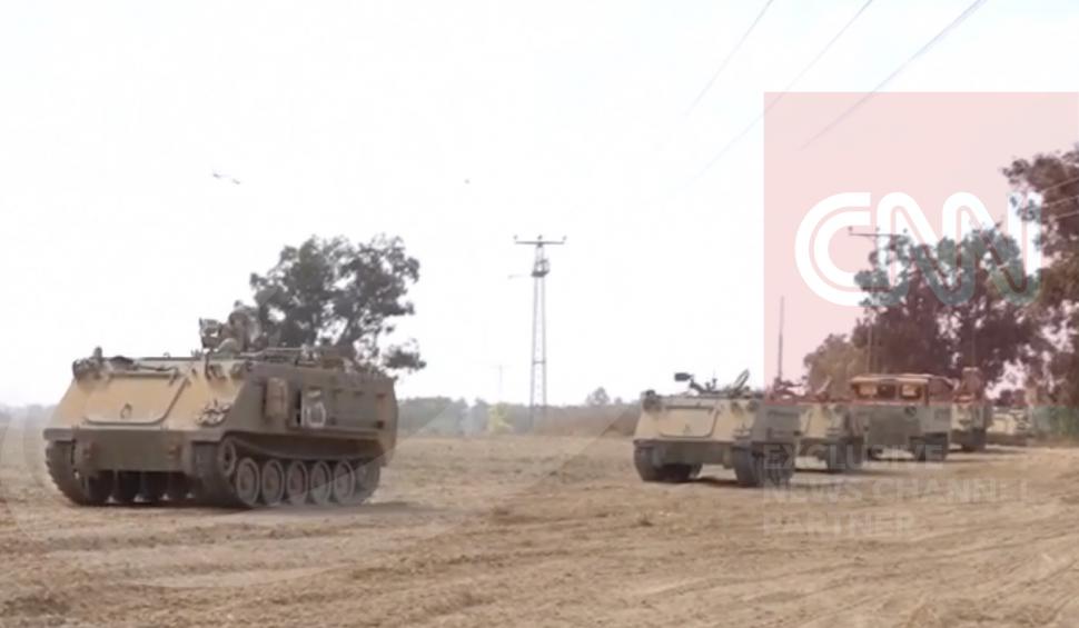 Convoi de tancuri israeliene, la granița cu Fâșia Gaza | Corespondentul special Antena 3 CNN în Israel: "Este o repoziționare a forțelor"
