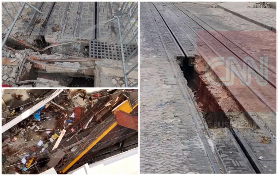 locul accidentului din Lisabona